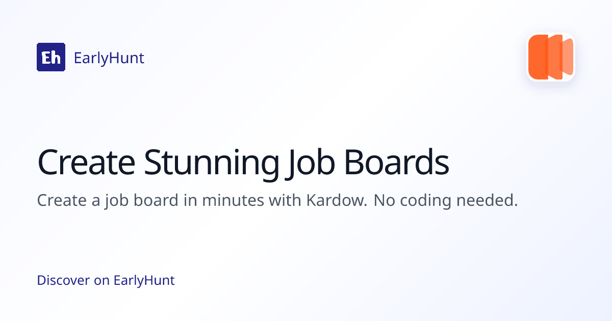 Create Stunning Job Boards — Business Analytics Tool | EarlyHunt ...